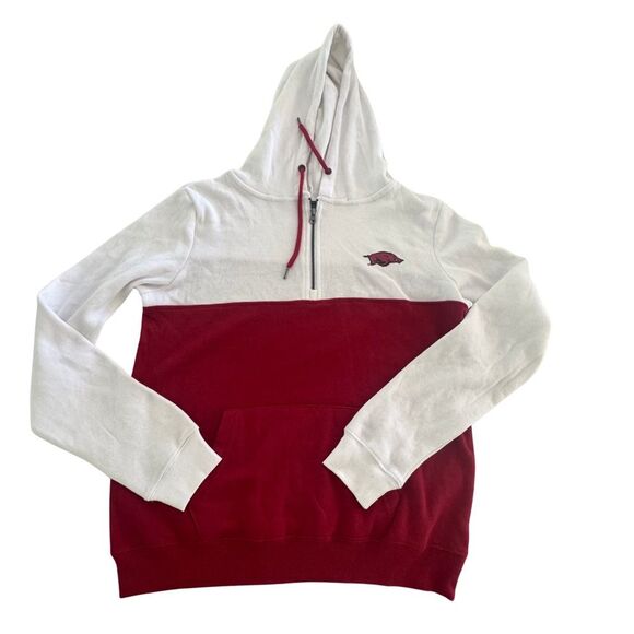Colosseum NWT Arkansas Razorbacks Aidan Lightweight Half-Zip Hoodie Size M - Picture 3 of 6